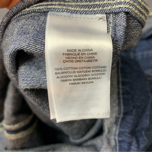 Polo Ralph Lauren Blue Denim Jumper Overalls Pinafore Retro Apron Dress Size 8 - Picture 15 of 16